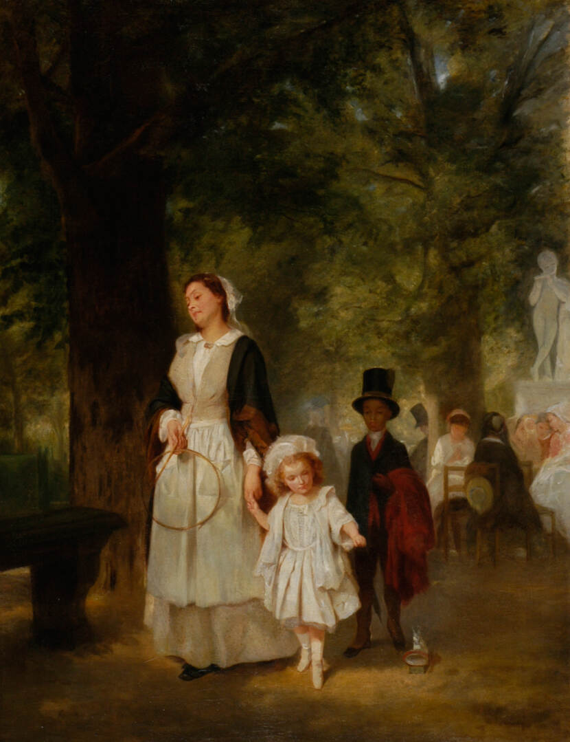 Schilderij door Ferdinand Heilbuth (1826-1889), Scène in het Bois de Boulogne, 1860 Object R818